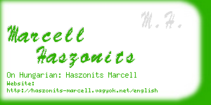 marcell haszonits business card